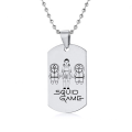 Korea Stainless Steel Jewelry Necklace dog tag for men